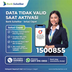 Cara Aktivasi Ulang Bank Sulselbar 081919240855