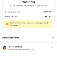 Bantuan OVO yang melakukan pengisian saldo